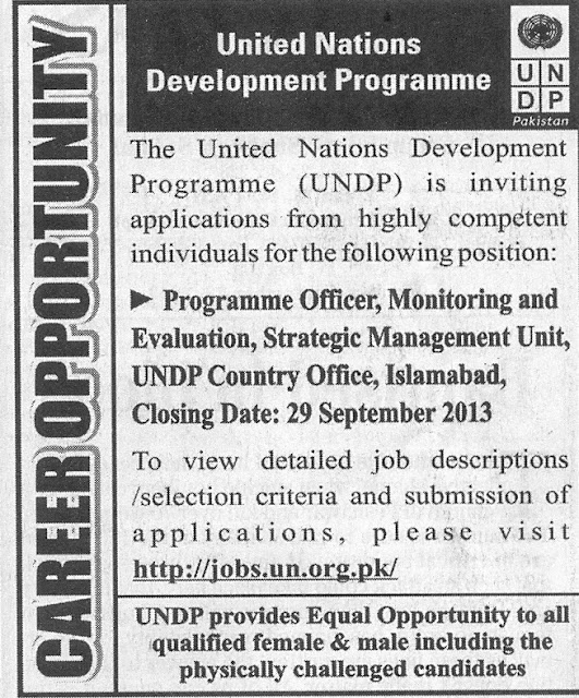 UN Jobs in Pakistan 2024: Latest Advertisement