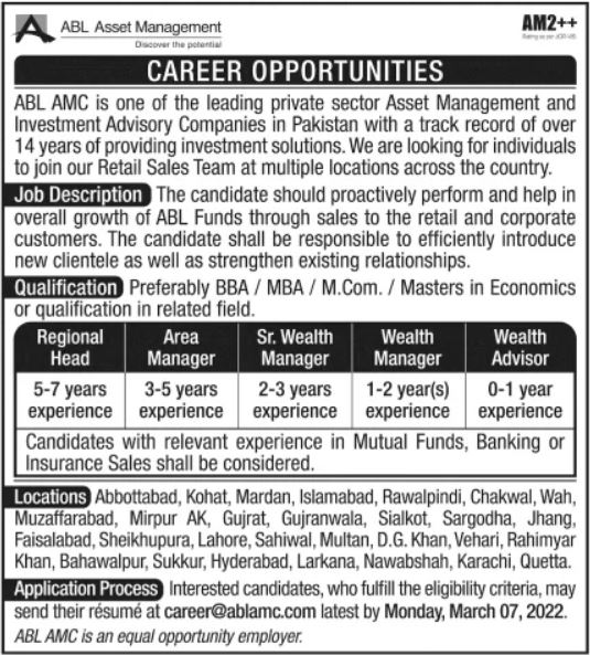 Allied Bank Jobs 2024 Advertisement