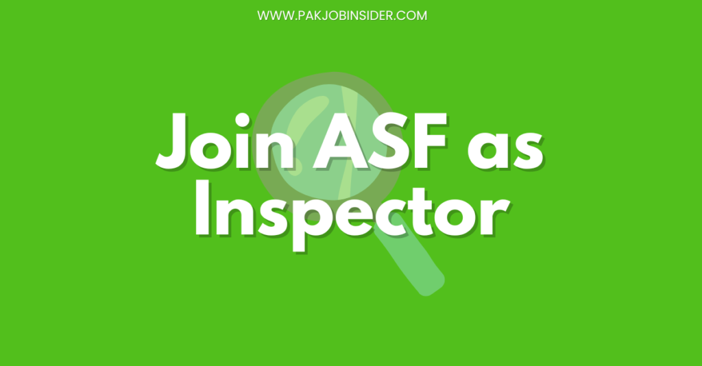 join ASF as Inspector