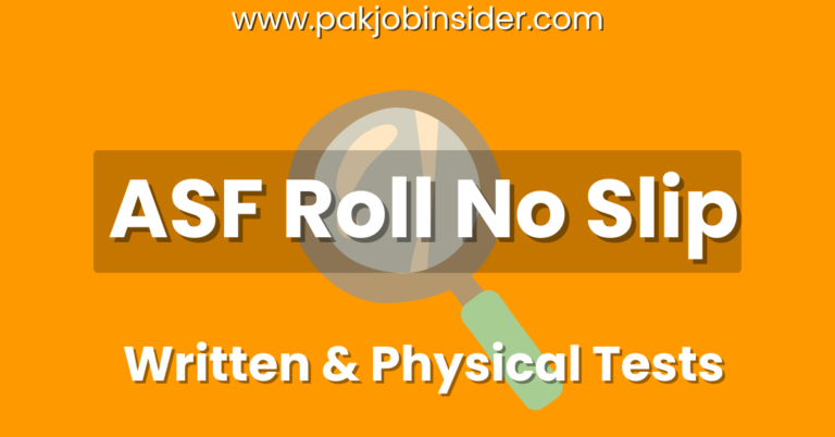 This is an featured image for the article displaying text of asf roll no slip written test